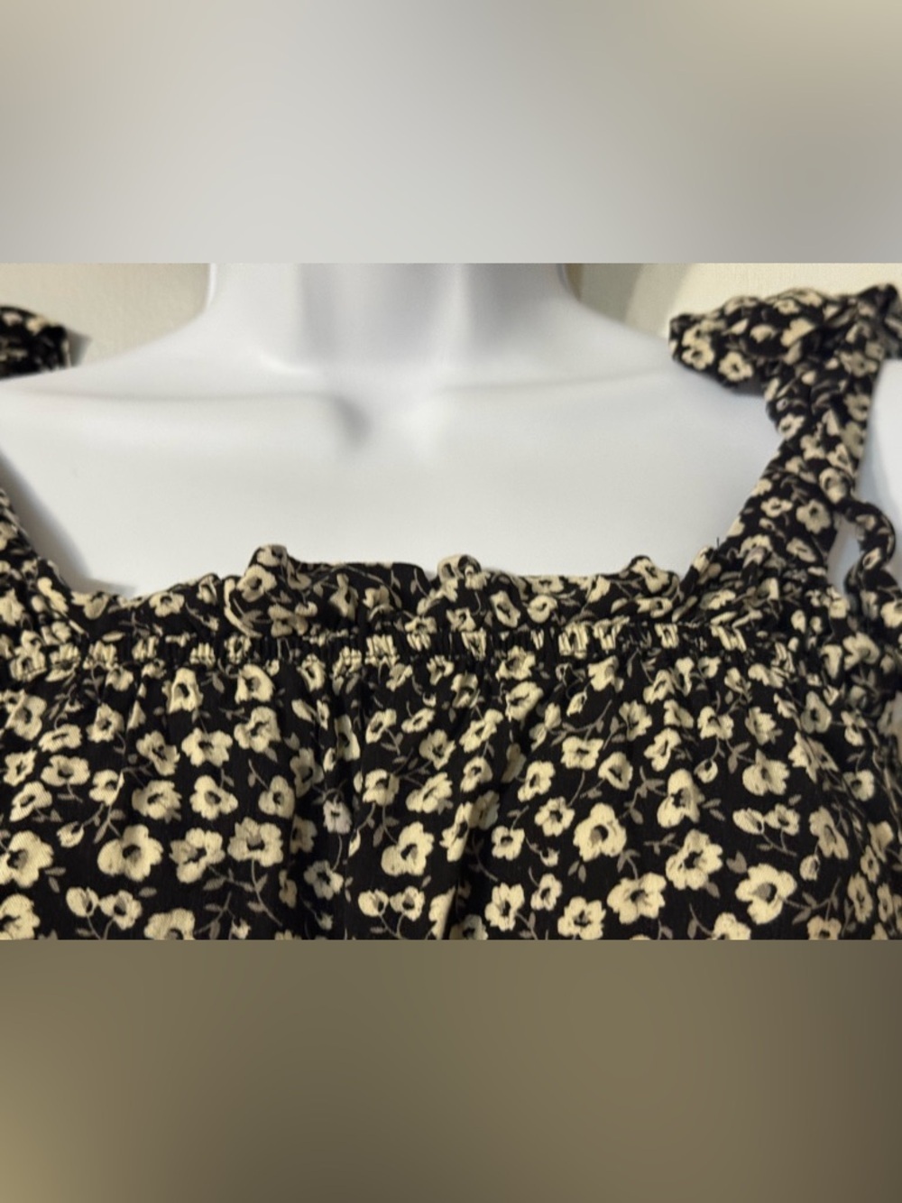 miami Black Floral Tie-Shoulder Wide Leg Jumpsuit - Picture 5 of 11